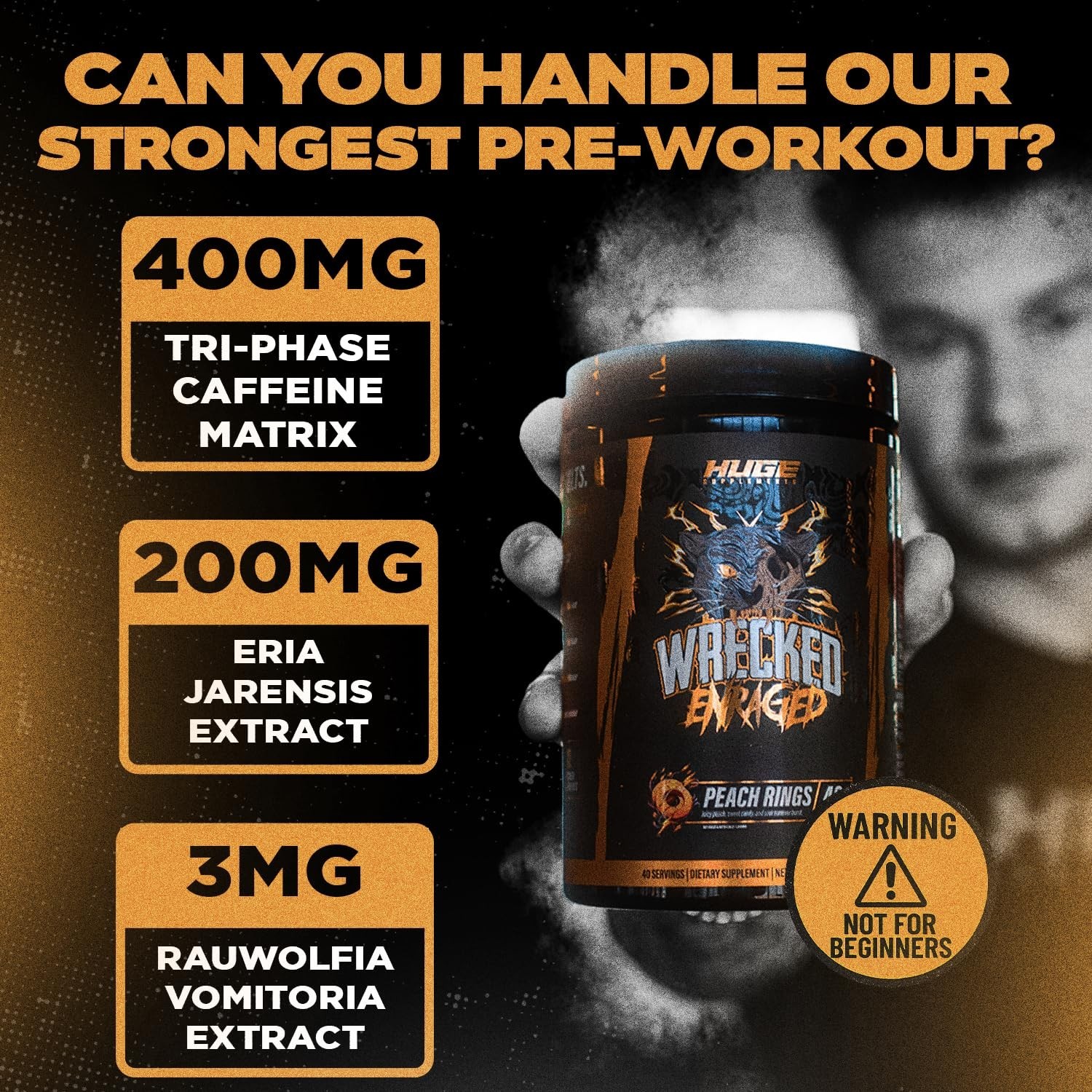 High-Stim Pre Workout Powder – Intense Energy, Focus & Strength – 40 Servings