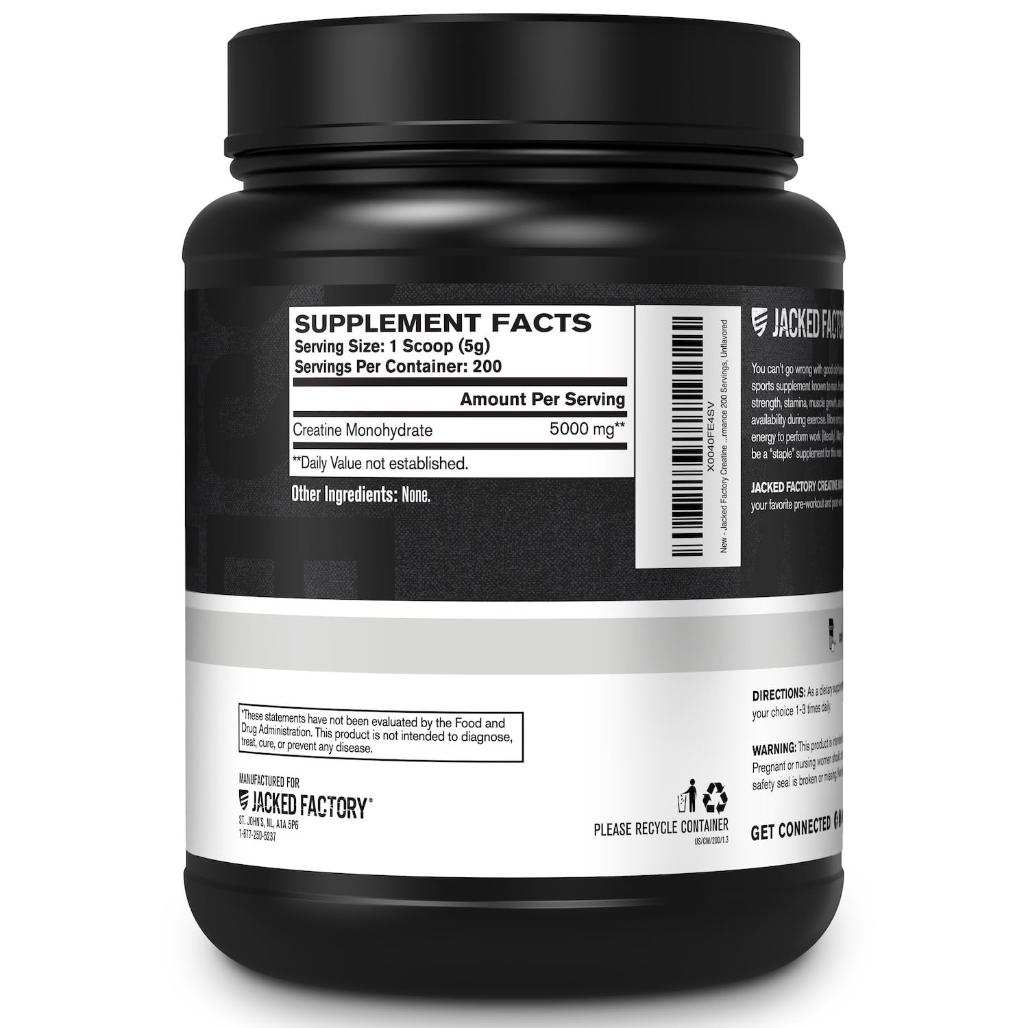 Creatine Monohydrate Powder 1000g – 5g Daily Creatine Supplement for Men and Wom