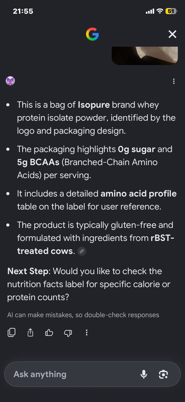 Isopure Zero Carb Whey Protein Isolate Unflavored 1lb 25g Protein 16 Serv