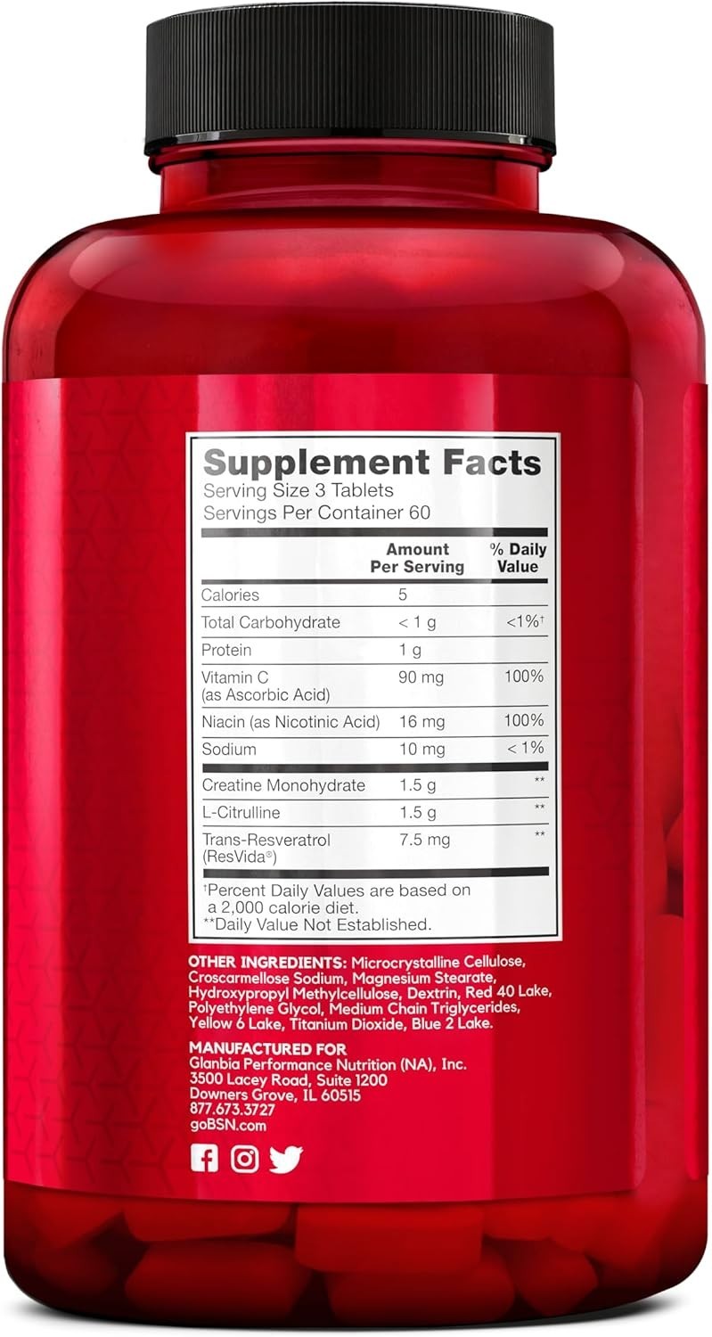 NITRIX 2.0, Workout Supplement, Nitric Oxide Precursors, 3g Creatine, 3g L Ci…