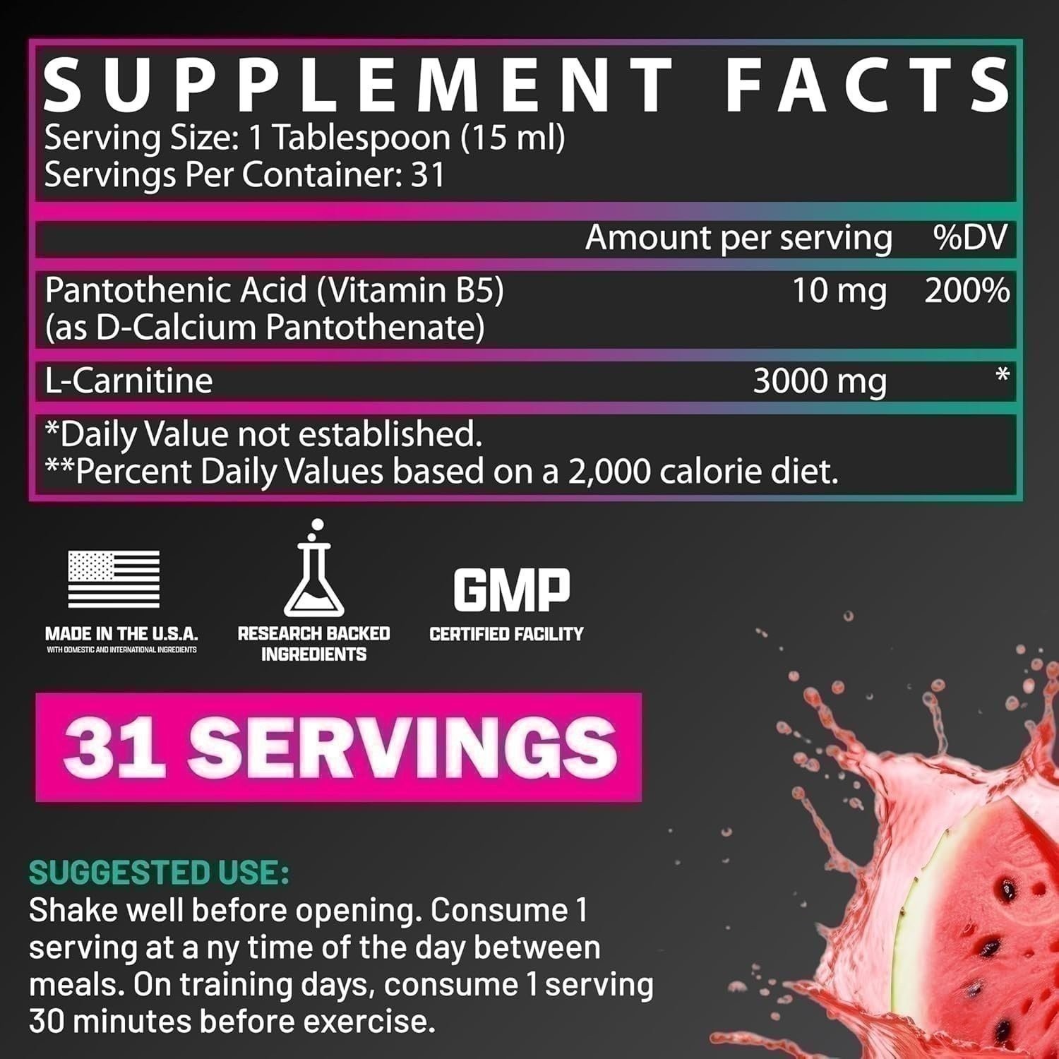 Nutrex Research Liquid Carnitine 3000 | Premium Liquid Carnitine, Stimulant…