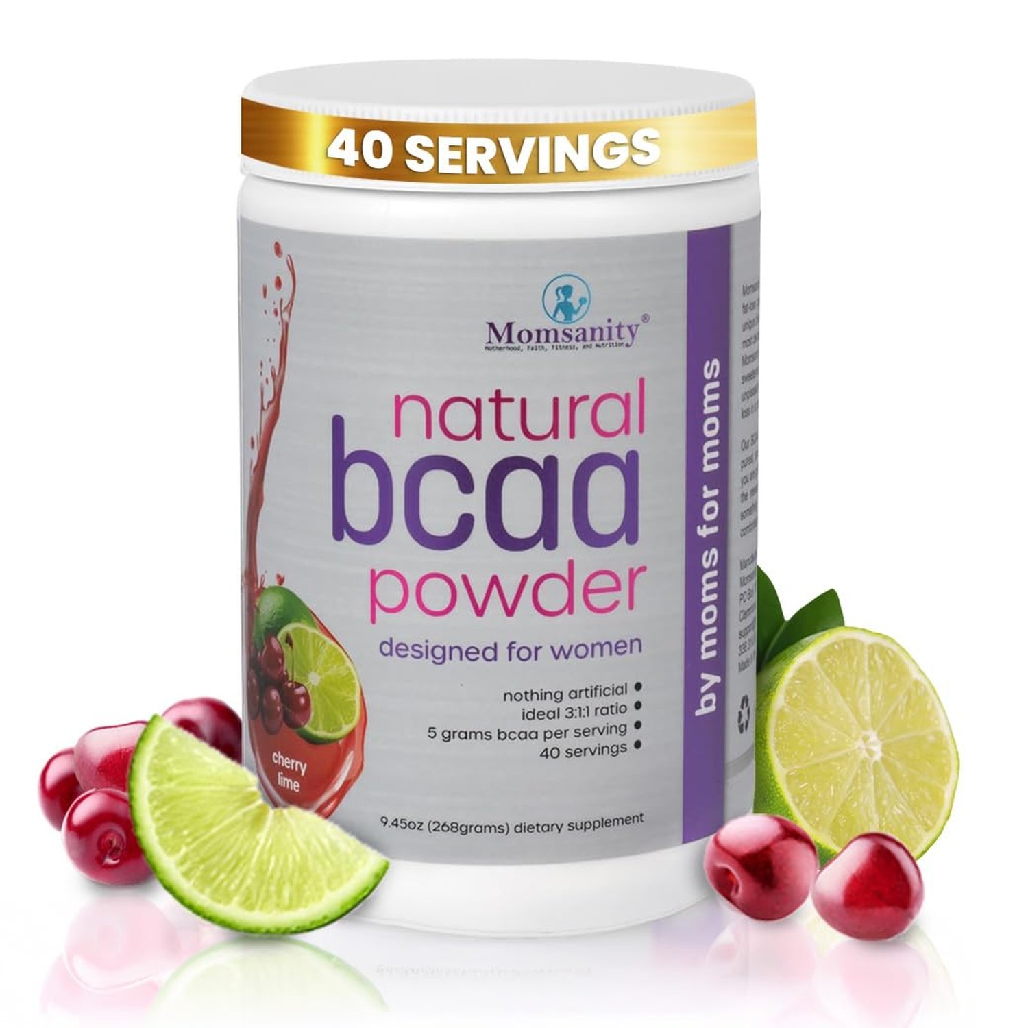 BCAA Powder Drink Mix – Cherry Lime Flavor – 40 Servings
