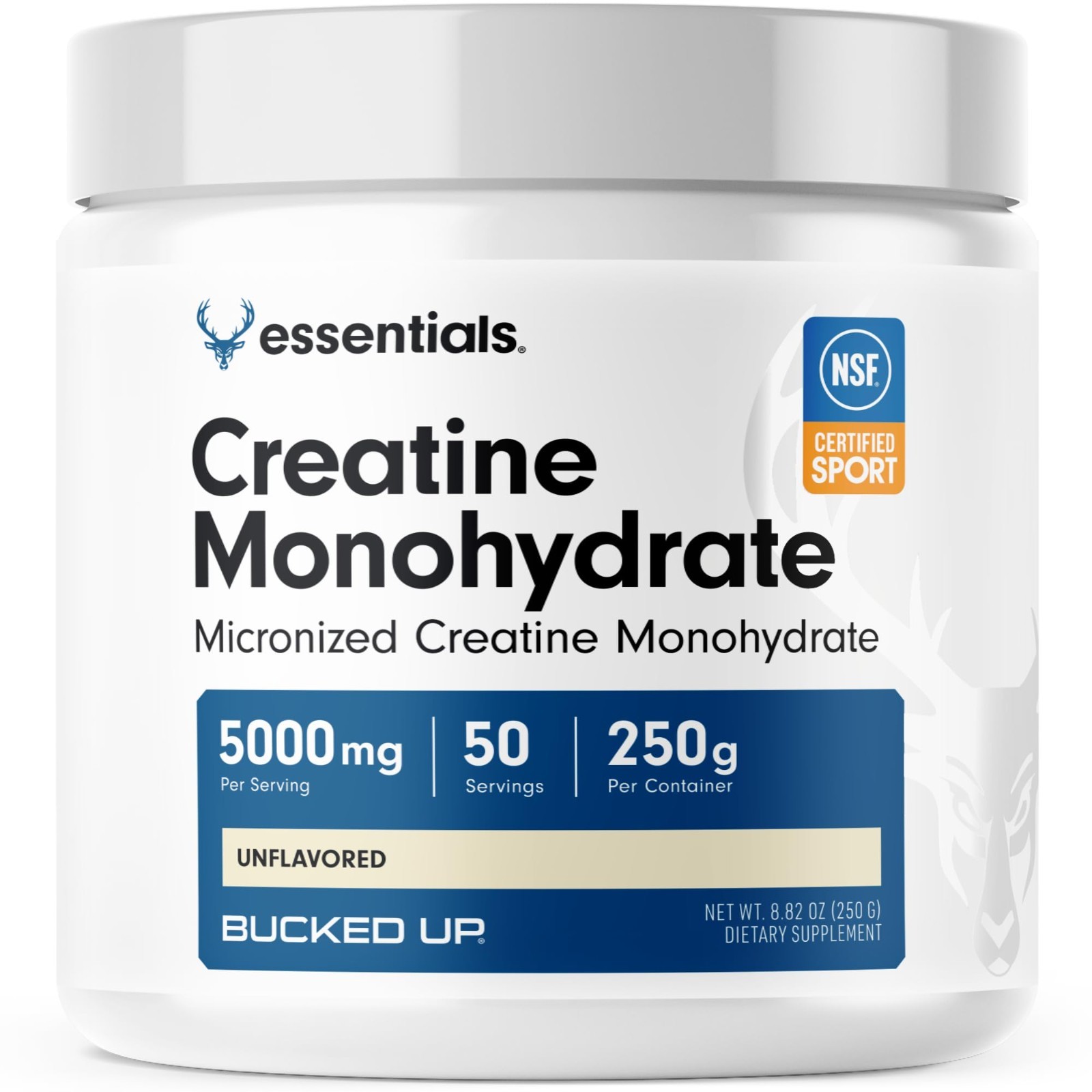 Micronized Creatine Monohydrate Powder – Unflavored, Easy Mix, 5G/Serving, 250g