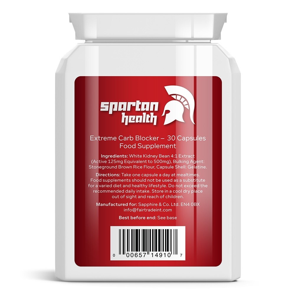 extreme carb blocker by spartan health- 30 capsules