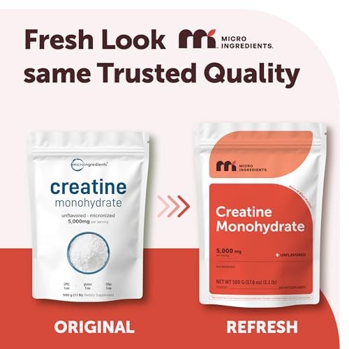 Creatine Monohydrate Powder 500g Micronized Unflavored Vegan Keto