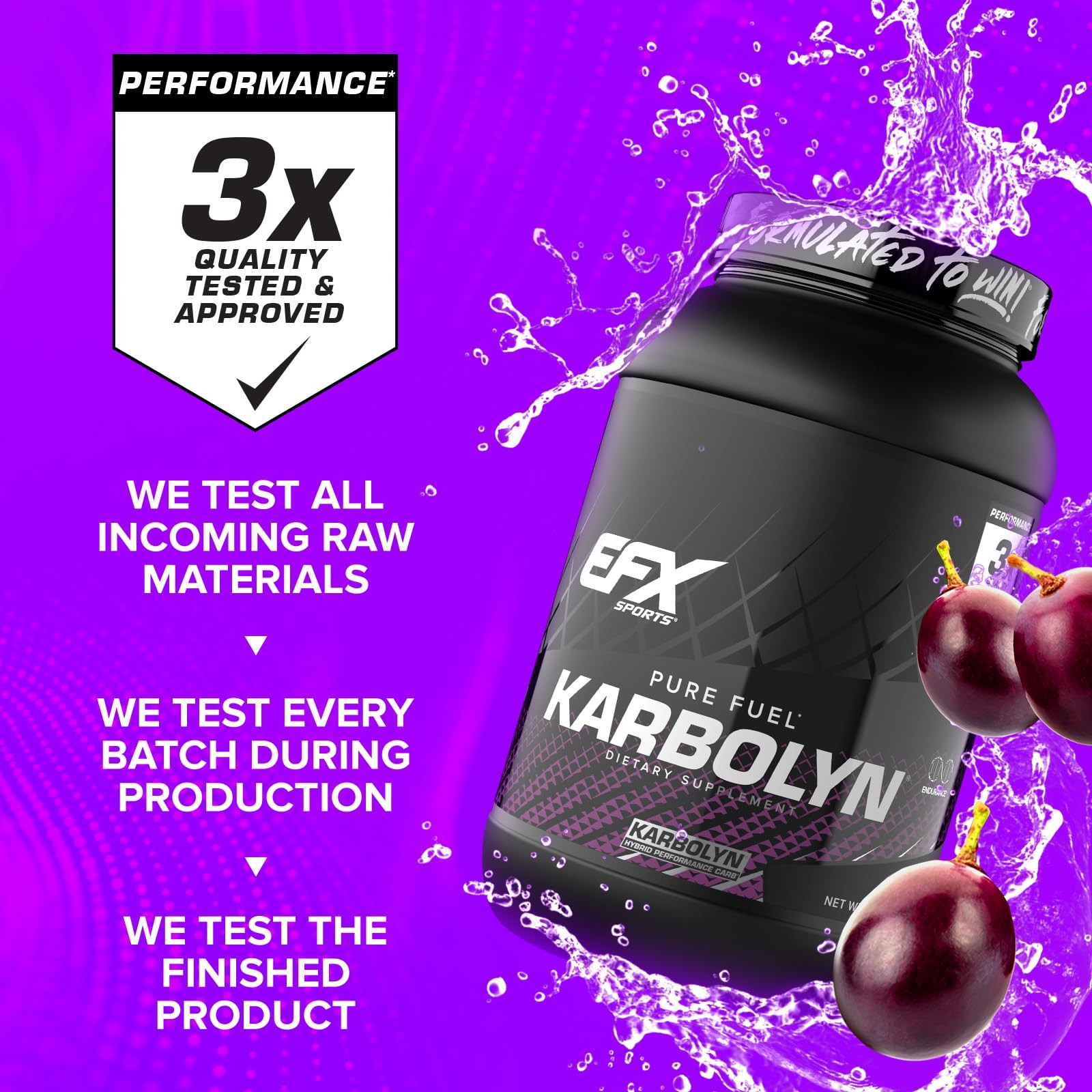 EFX Sports Karbolyn Fuel | FastAbsorbing Carbohydrate Powder | Carb Load, Sus…