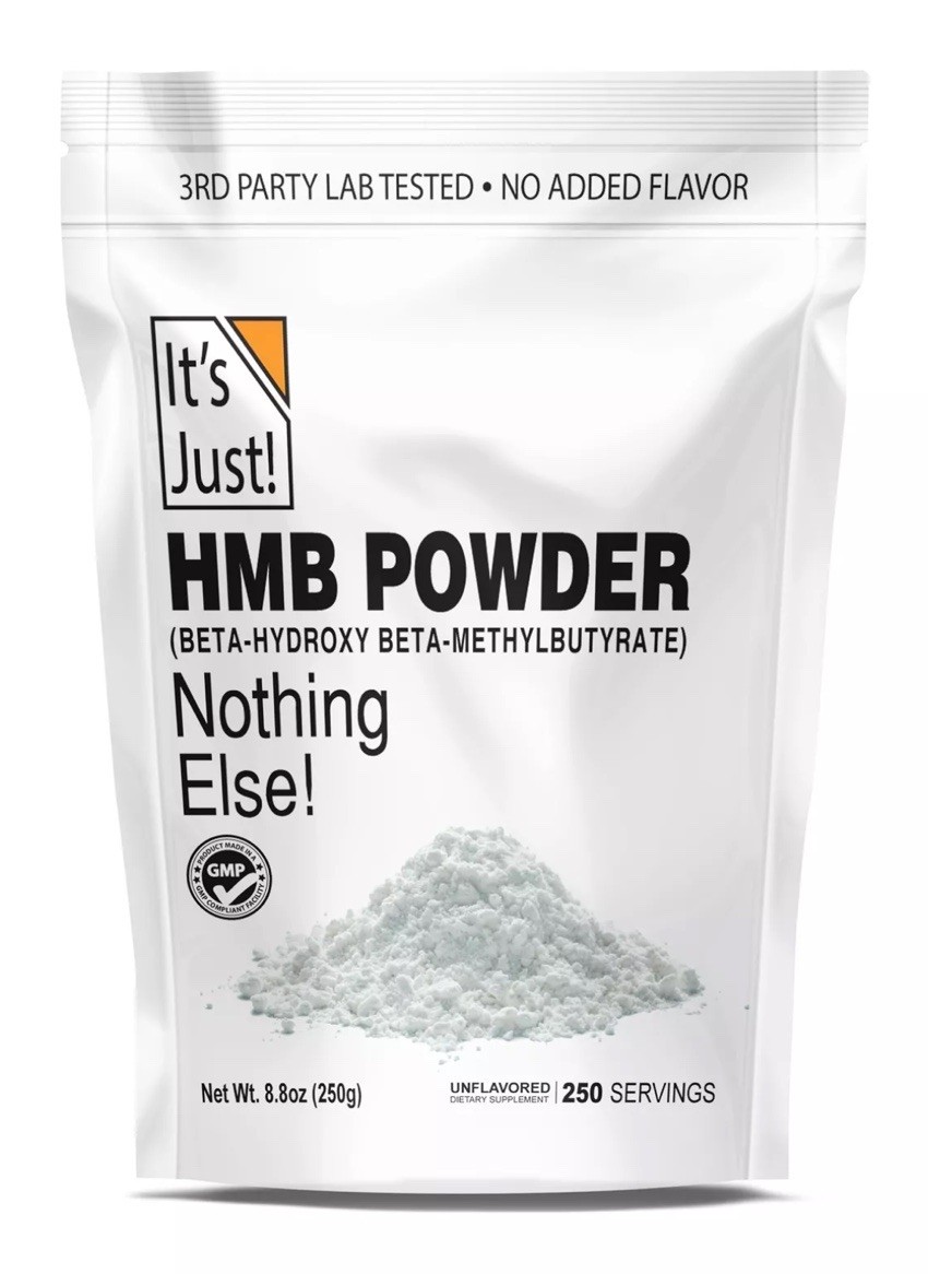 2 Pk It’s Just – HMB Powder 250g Beta-Hydroxy Beta-Methylbutyrate Free Acid GMP