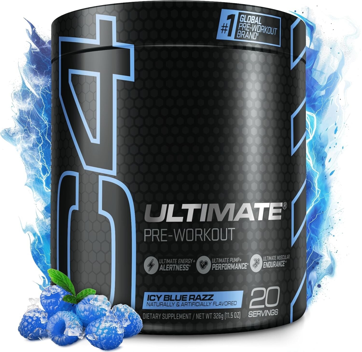 Cellucor C4 Ultimate Pre-Workout / 20 Servings / Icy Blue Razz