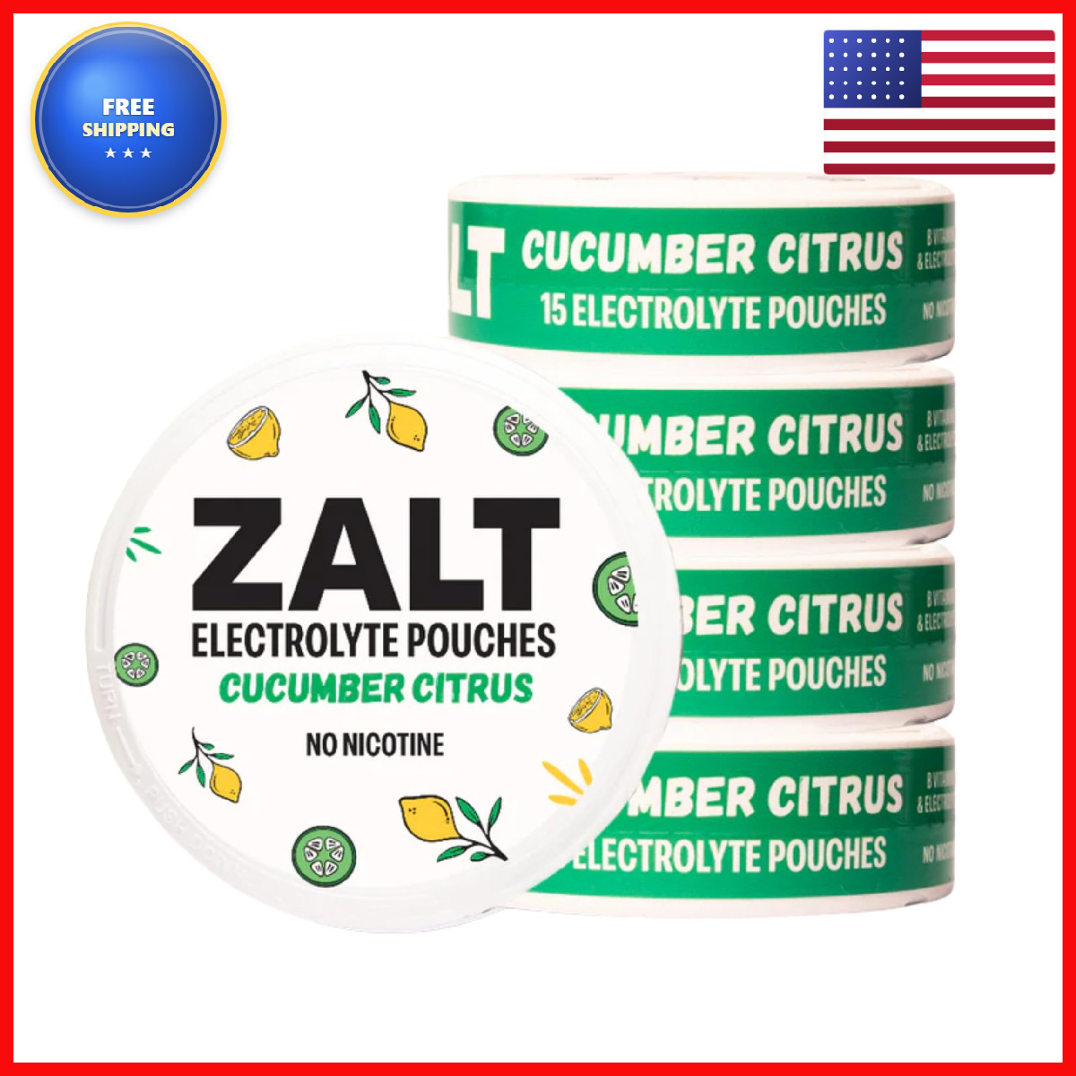 Zalt Electrolyte Pouches Zero Caffeine Hydration Pouch Electrolytes Vitamin C