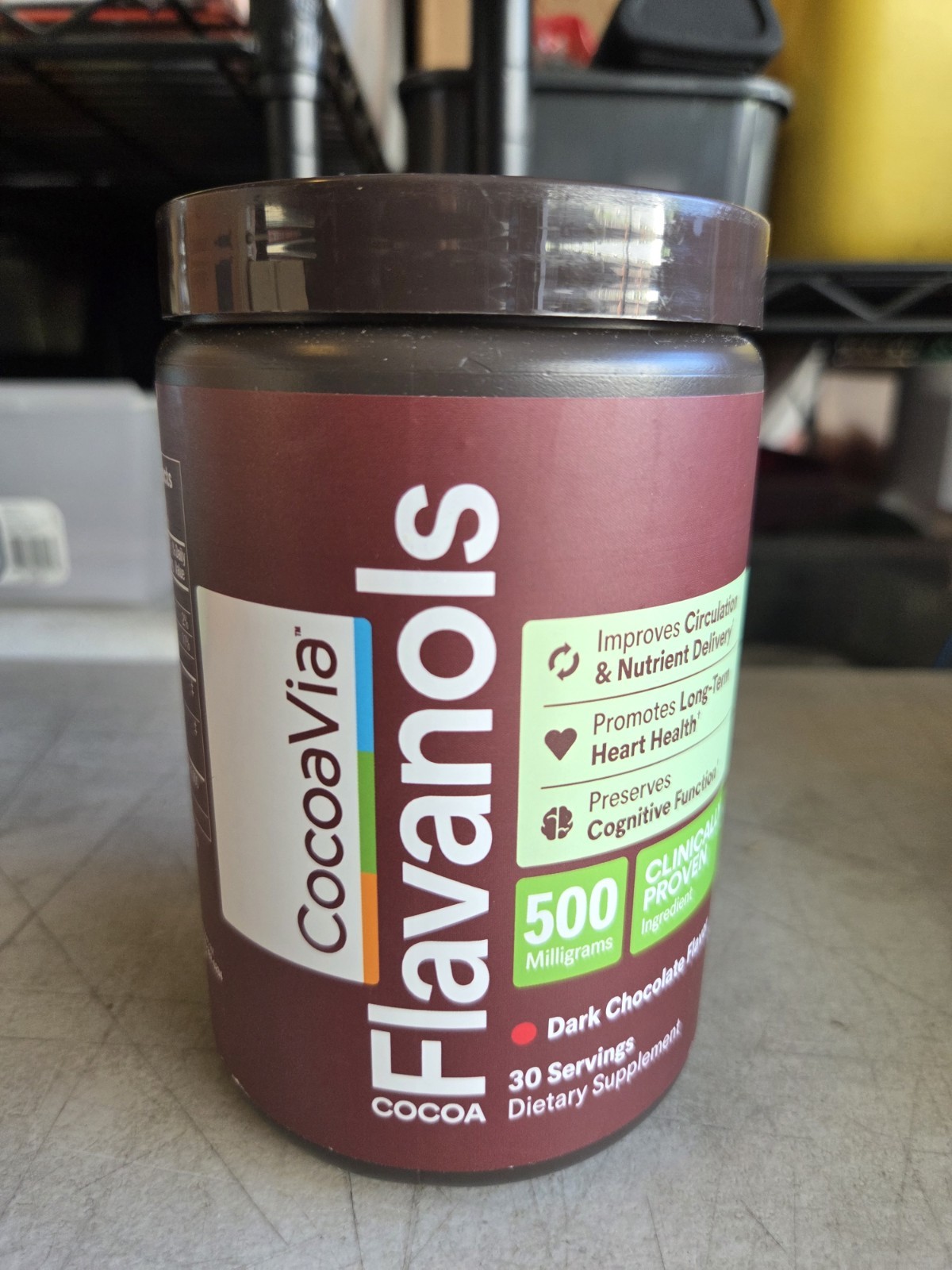 CocoaVia Cardio Health Cocoa Powder 30 Servings 500mg Flavanols Best By 01/28