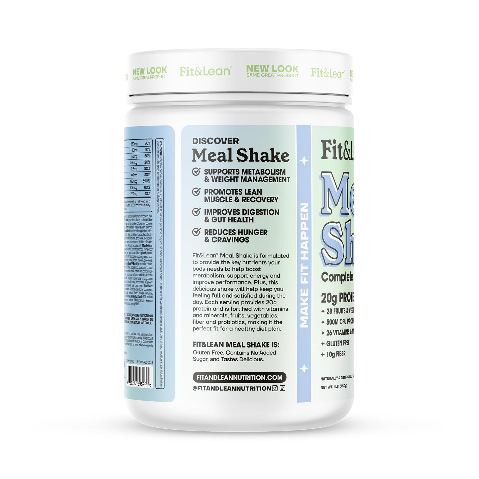 Fit & Lean Meal Shake Fat Burning Meal Replacement Protein Fiber Probiotics S…