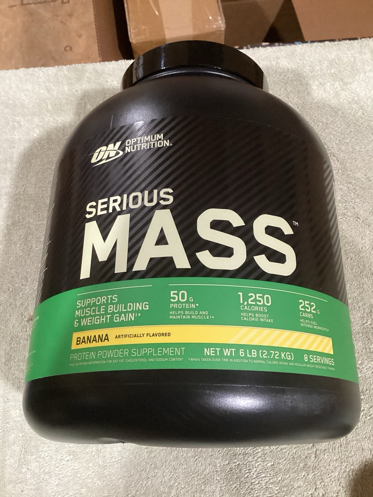 Optimum Nutrition Serious Mass Weight Gainer Protein Powder Banana Flavor. 6lb.