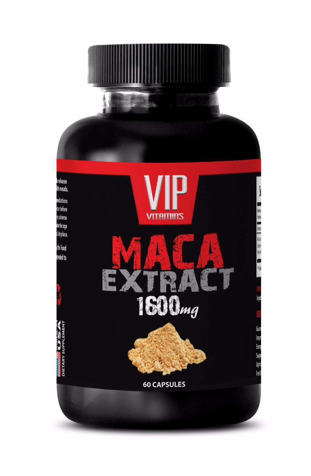 Maca pills – PREMIUM MACA Combination 1600 – Increase blood flow – 1 Bottle