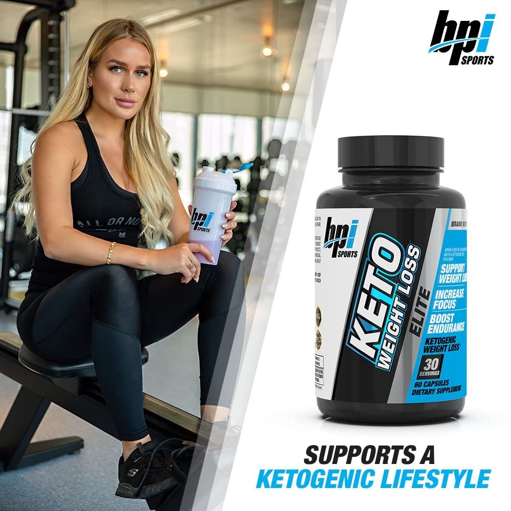 LOT OF 2 BPI Sports Keto Weight Loss ELITE 1st Ketogenic Fat Burner 60 Caps MCTs