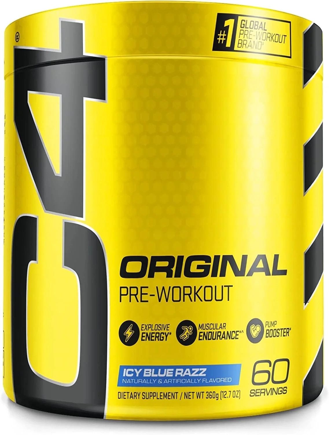 C4 Original Pre-Workout Powder, Icy Blue Razz, 60 Servings