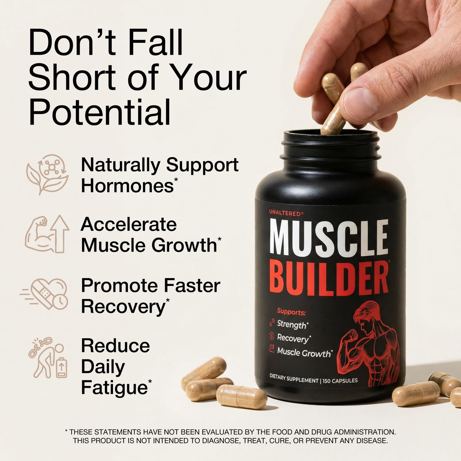 6-in-1 Tribulus Terrestris for Men – Natural Muscle Builder & Nitric Oxide Bo…