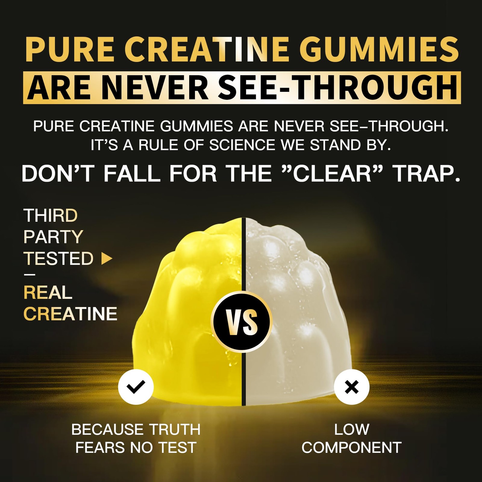 NSF Certified Creatine Gummy – Creatine Monohydrate Gummies for Men & Women-5…
