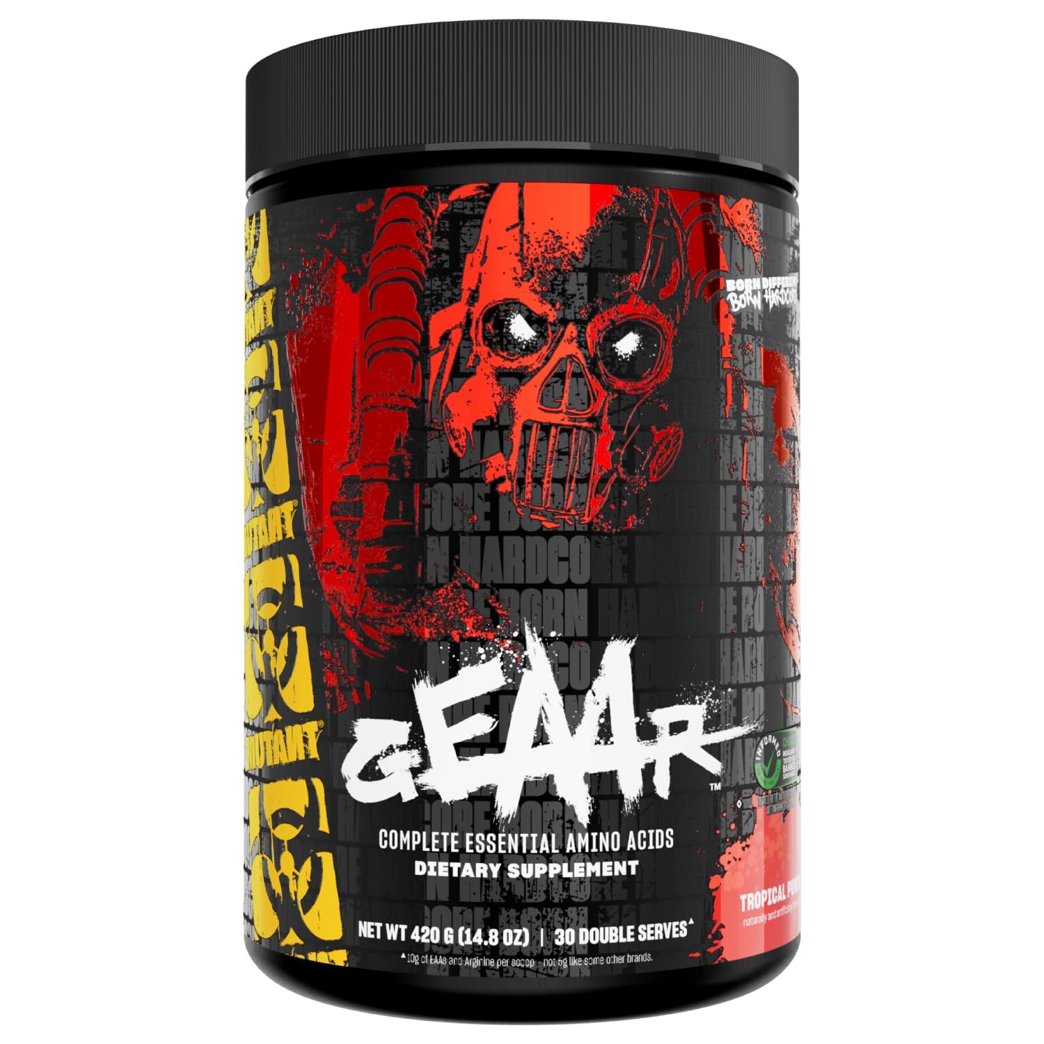Mutant GEAAR 9.4g of EAA Powder + Arginine, 7g BCAAs, 4g Leucine, Electrolyt…