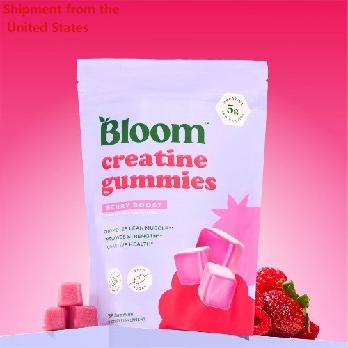BLOOM NUTRITION Creatine Monohydrate Gummies – Berry Boost – 36ct/12 Servings