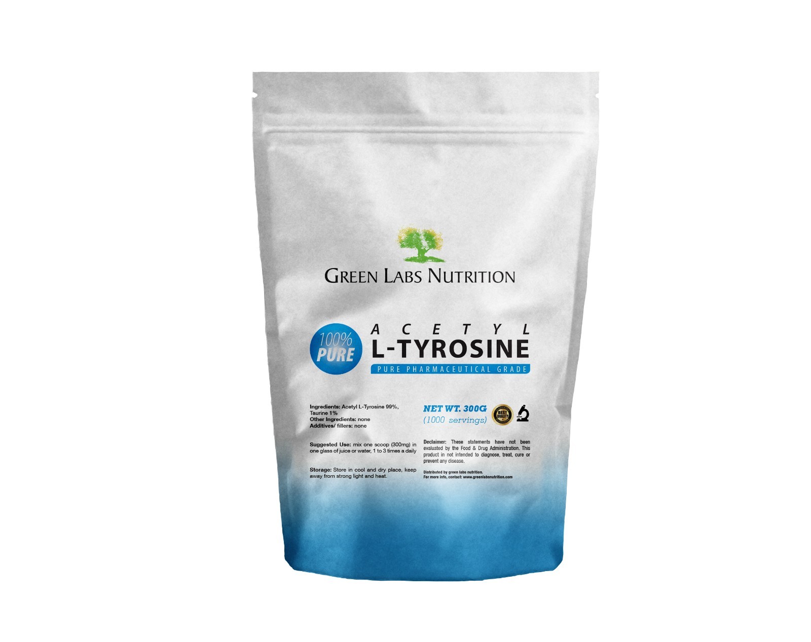 N-Acetyl L-Tyrosine Pure Powder MENTAL FOCUS ANTI STRESS NEUROTRANSMITTER