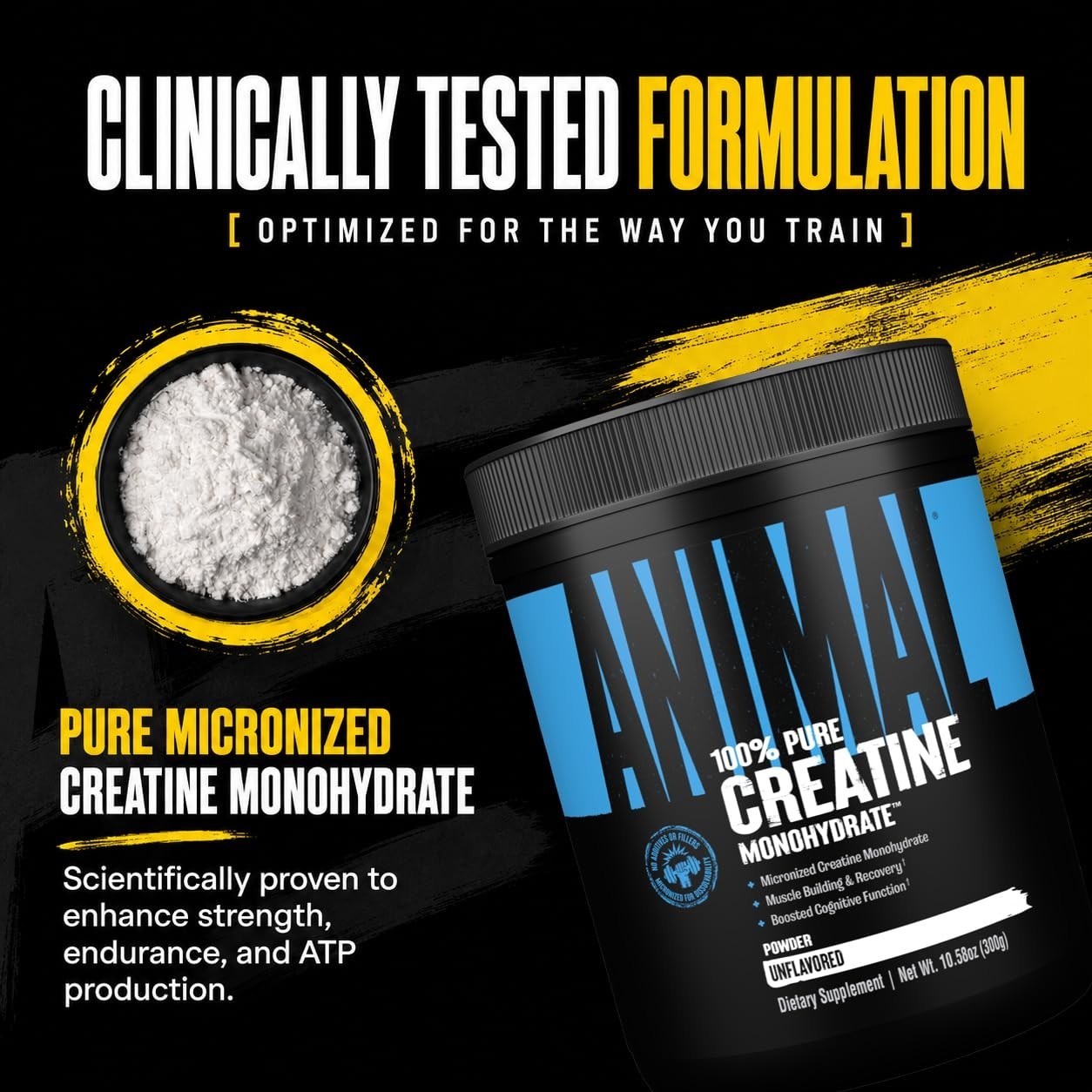Micronized Creatine Monohydrate Powder 300g – Muscle Recovery, Energy Boost, Unf