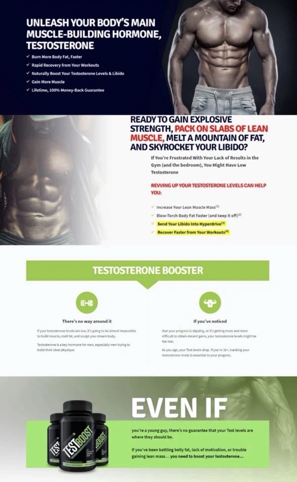 TEST BOOST Max Sculptnation Testosterone Build Muscle Men weight Loss
