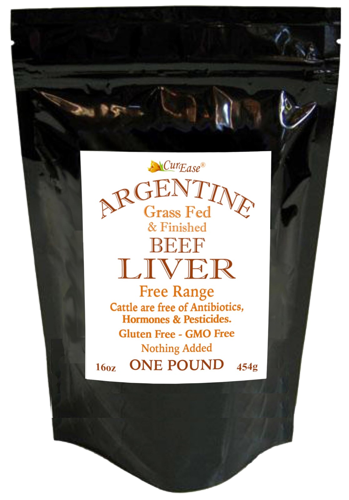 CurEase Argentine Grass Feed Beef Liver Powder Undefatted 1 Pound (Pack of 1)