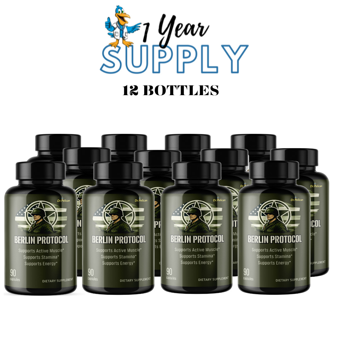 Berlin Protocol- Bodybuilding & Men’s Health Support- 10 Bottles- 1080 Capsules