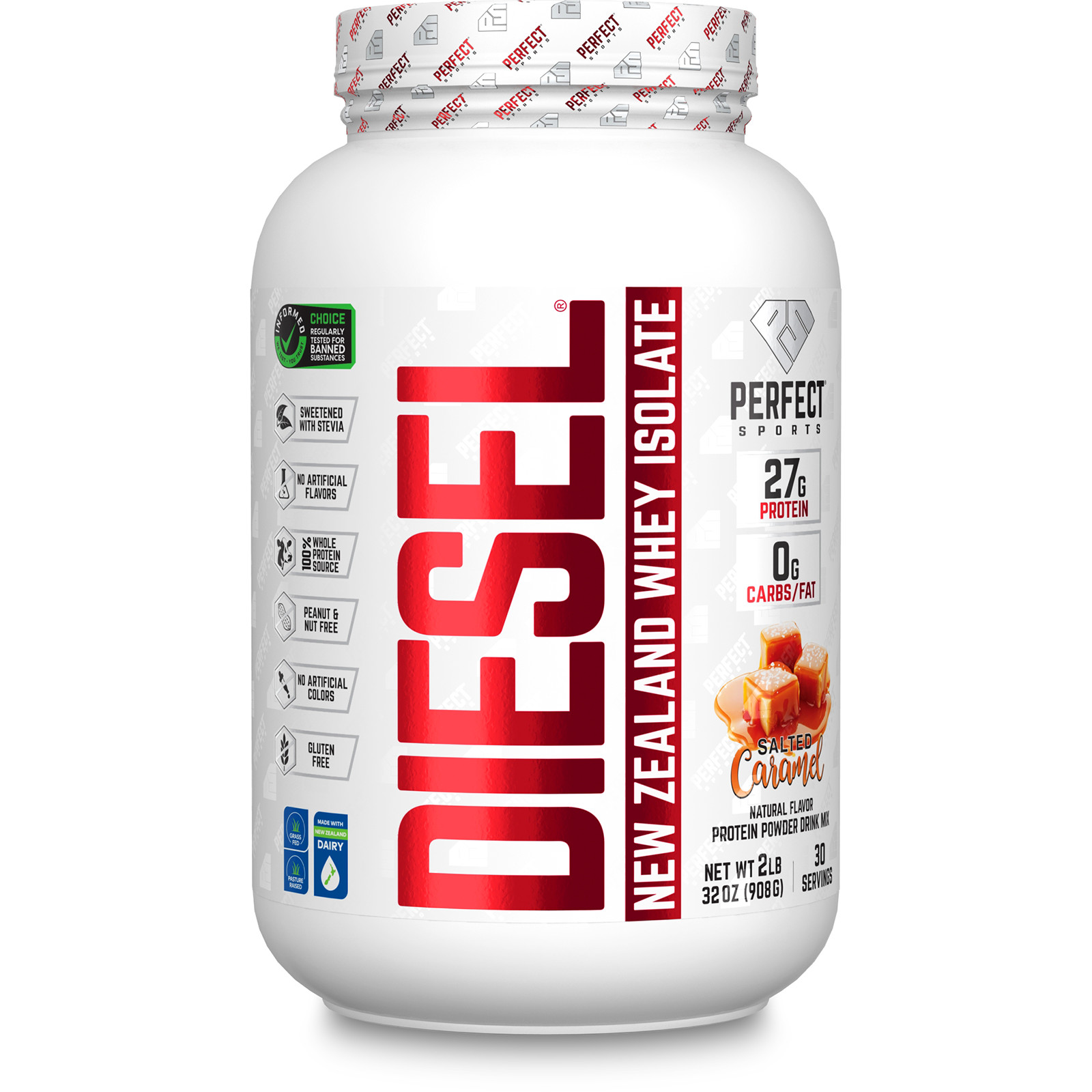 Diesel, New Zealand Whey Isolate, Salted Caramel, 2 lbs (908 g)