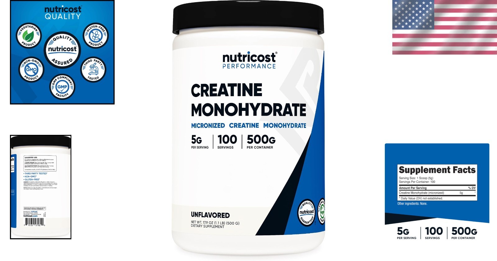 High-Quality Micronized Creatine 500g | Boost Strength & Endurance, 100 Servings