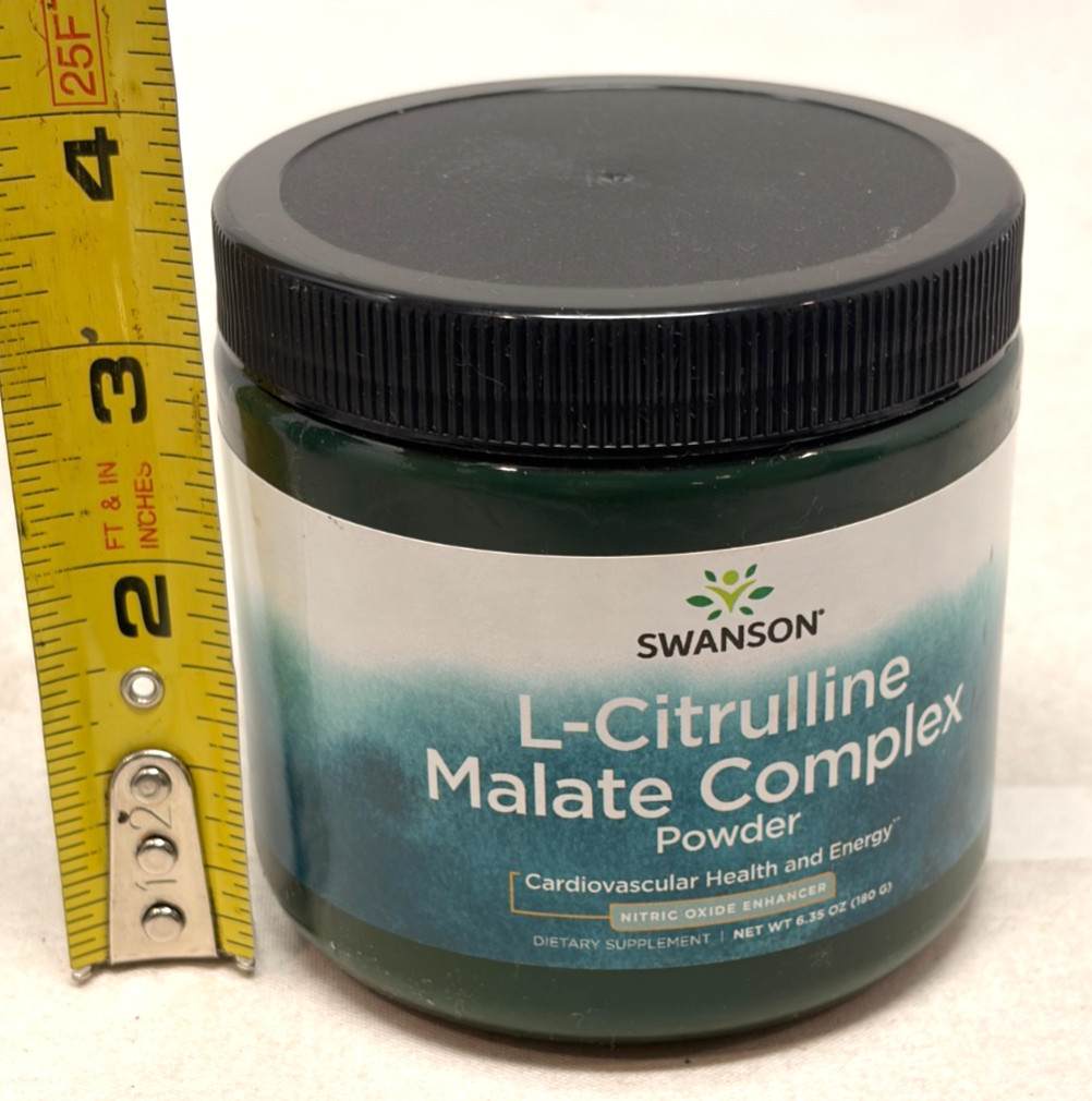 New Swanson L-Citrulline Malate Complex Powder 180g 90 Servings Mfg 1/25