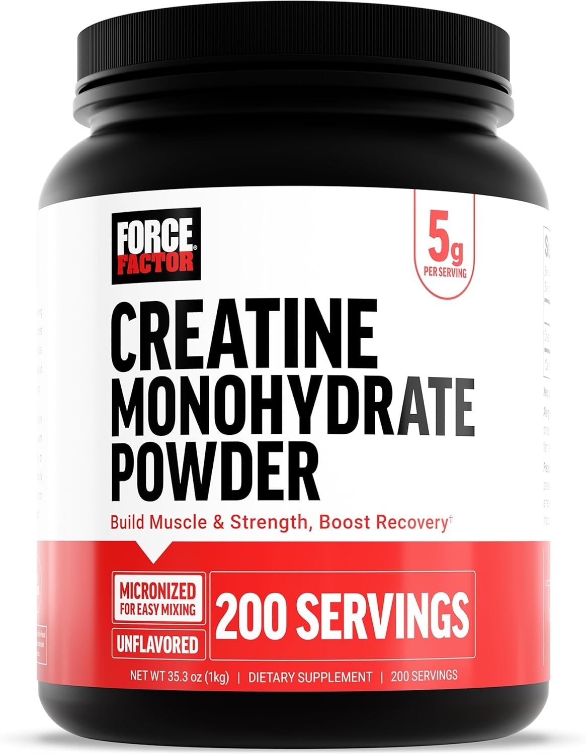 Pure Creatine Monohydrate Powder: 5g Dose for Strength, Recovery & Brain Health