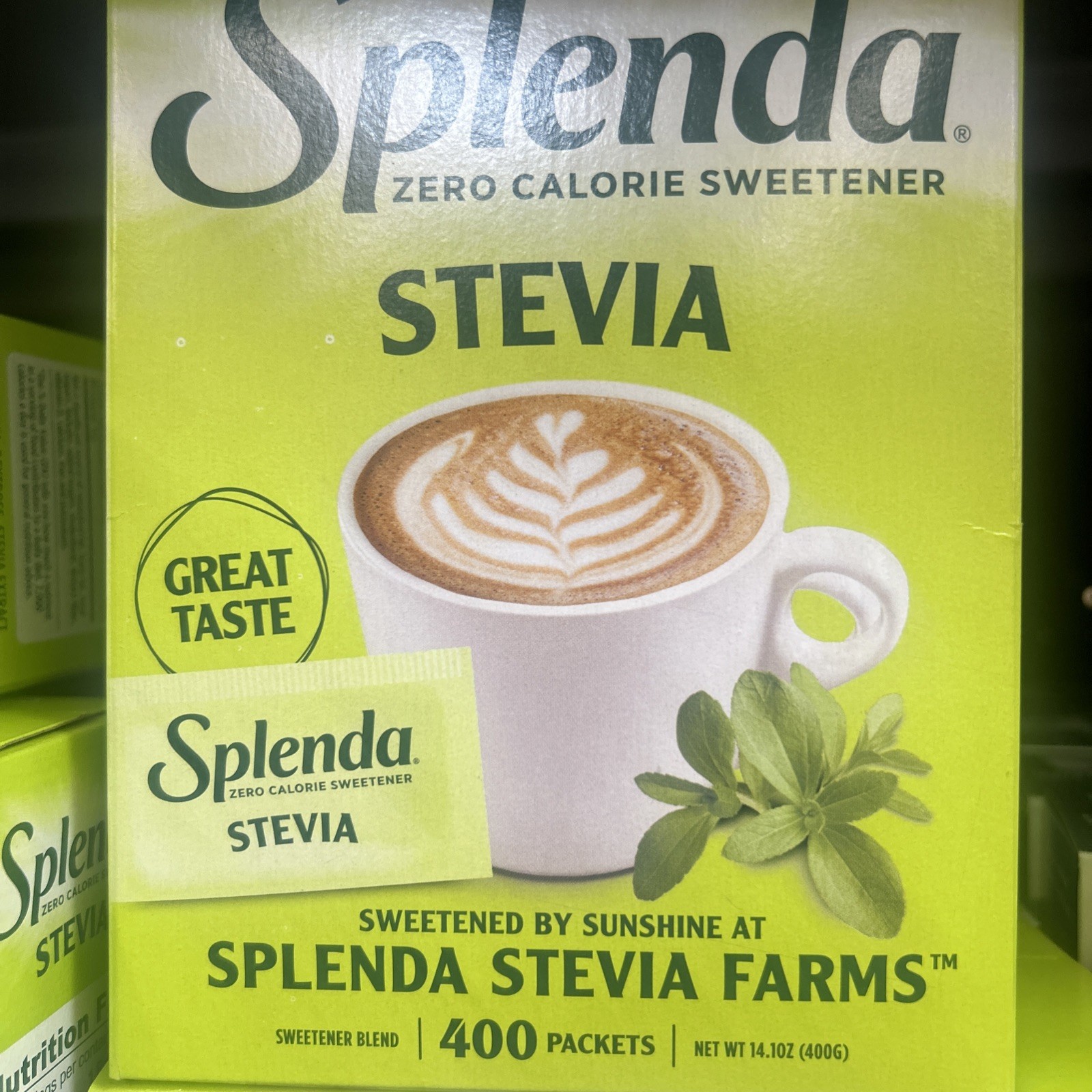 SPLENDA Stevia Zero Calorie Sweetener, Sugar Substitute 400 Count (Pack of 1)