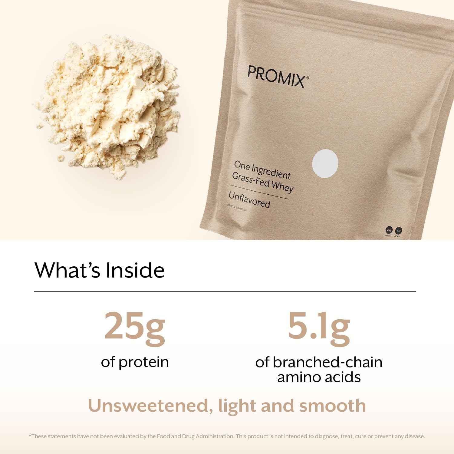 Whey Protein Powder, Grass Fed, Unsweetened, Hormone Free 25g Protein per Se…
