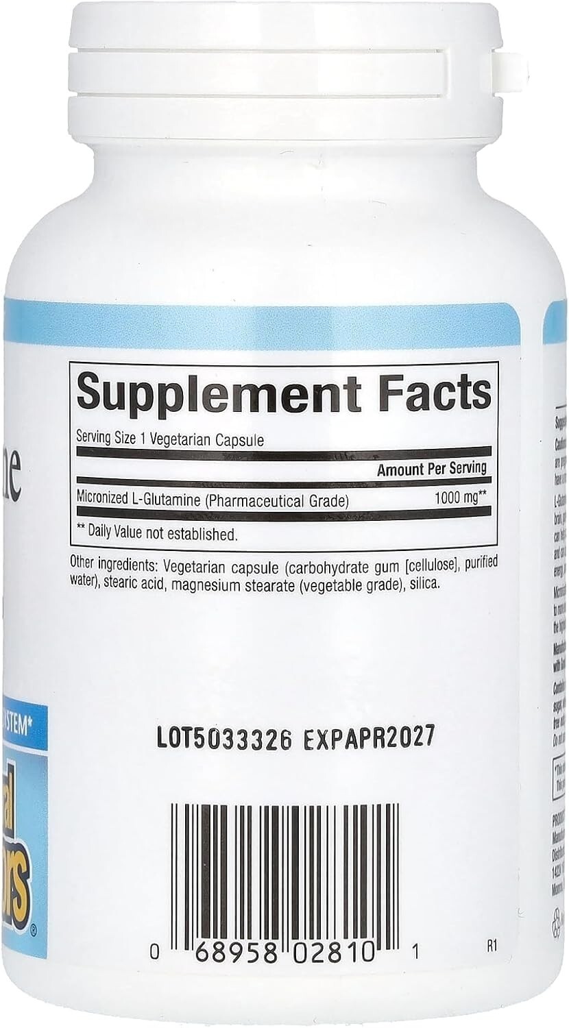 Micronized L-Glutamine 1000 mg 90 Vegetarian Capsules
