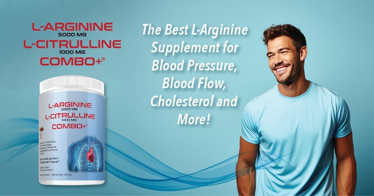 L-Arginine 5000mg & L-Citrulline 1000mg Powder – Nitric Oxide Booster, Cherry Fl