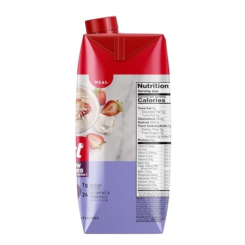 Slimfast Protein Shake Strawberry- 20G Protein Meal Replacement Shake Ready To