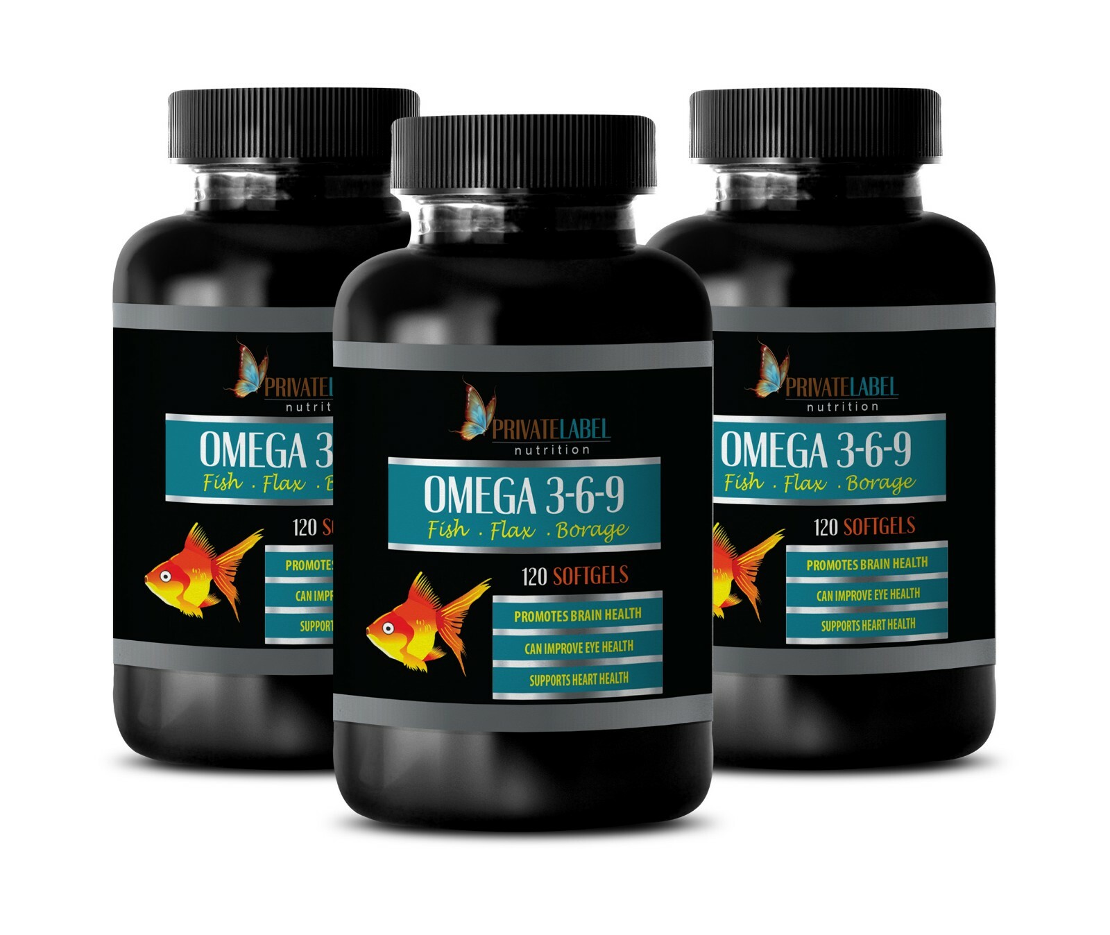 heart health omega 3 – OMEGA 3-6-9 3600mg – dietary supplement 3 Bottles