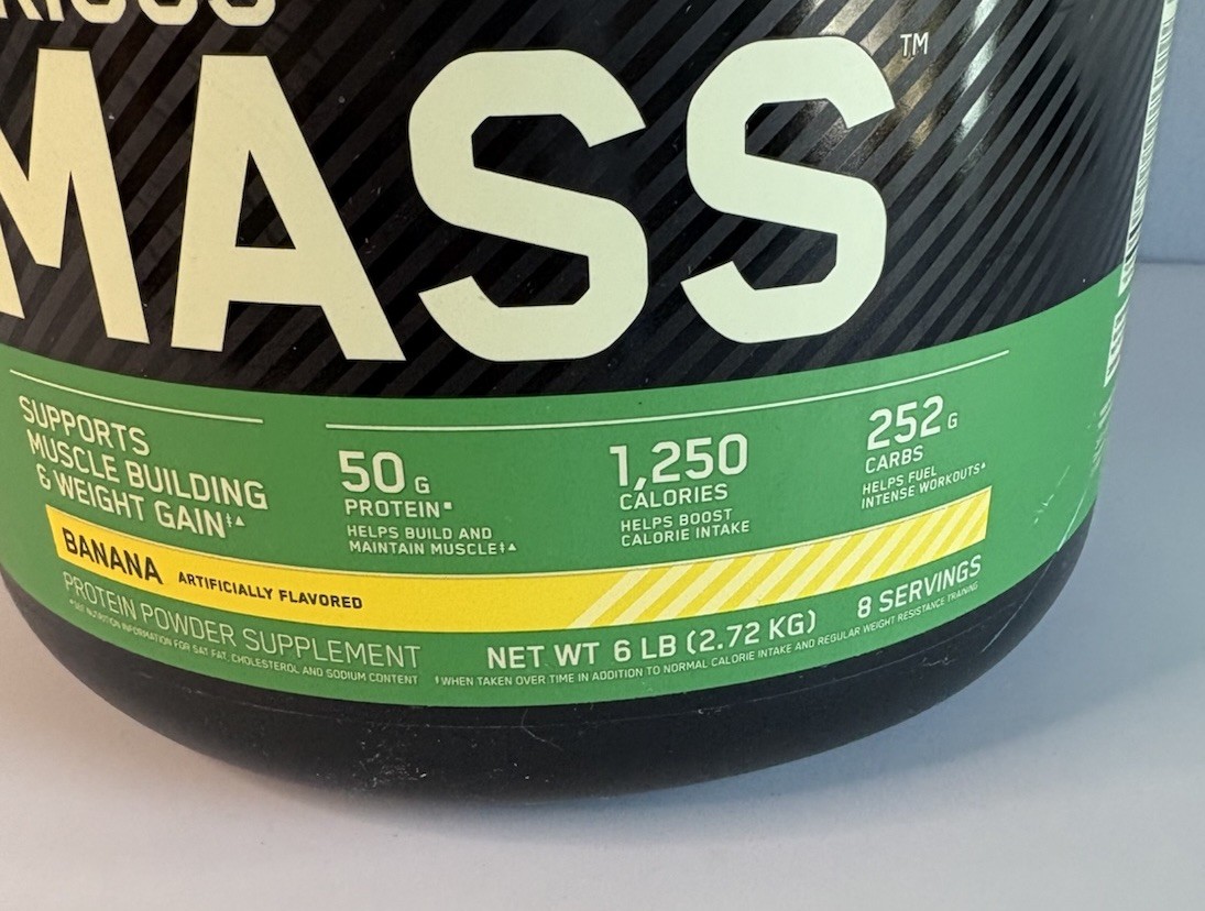 Optimum Nutrition Serious Mass Weight Gainer Protein Powder Banana Flavor 6lb