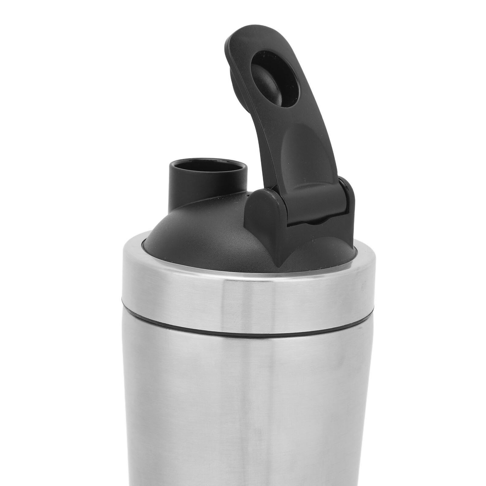 Protein Shaker Bottle with Scale Portable Stainless Steel Double Section Shaker