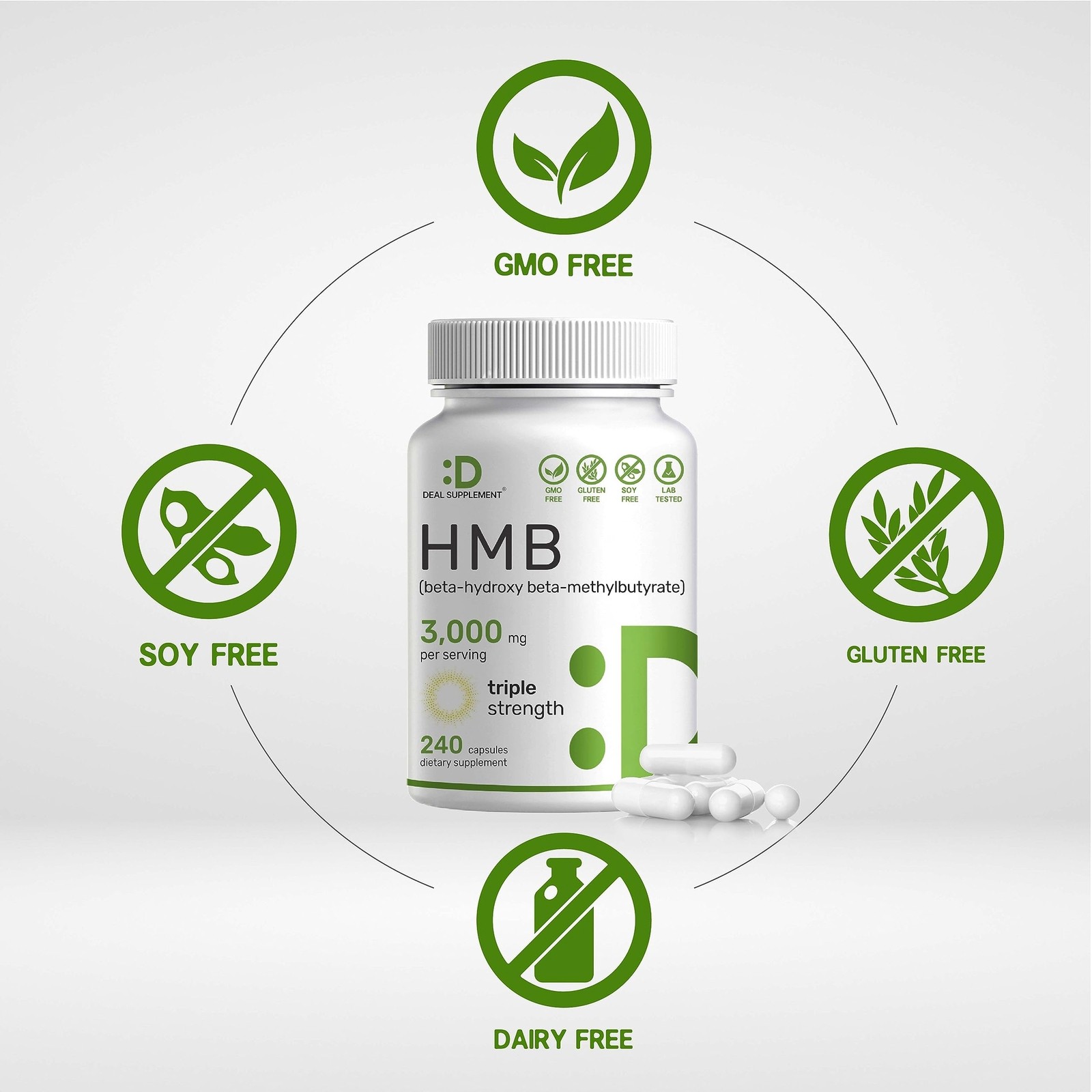 Strength Ultra HMB Supplement for Enhanced Muscle Growth and Retention 240 Caps