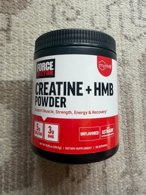FORCE FACTOR Creatine HMB, 5g Creatine Monohydrate Powder, 3g myHMB NEW