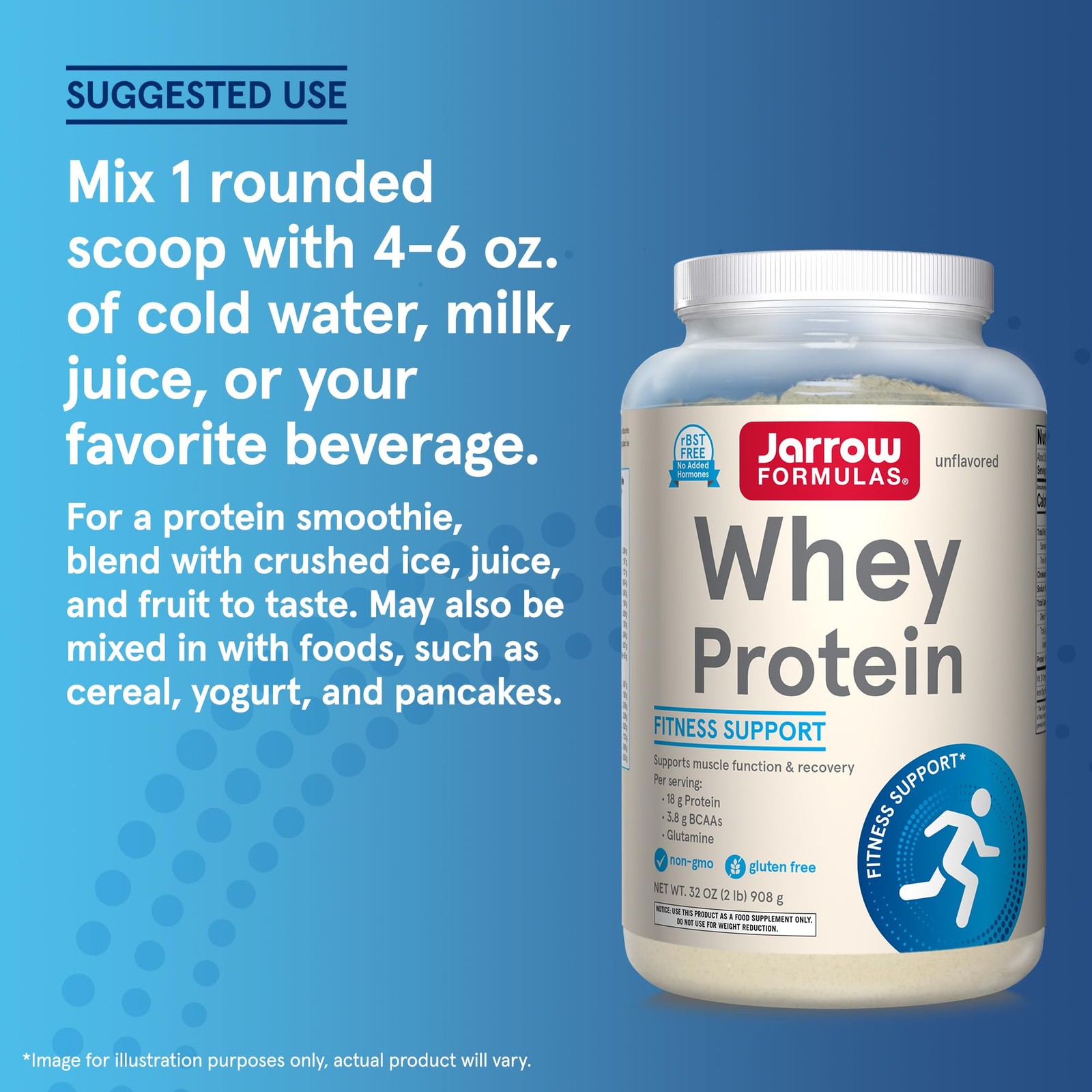 Jarrow Formulas Whey Protein 18 G Of Protein 3.8 G Of Bcaas And Glutamine