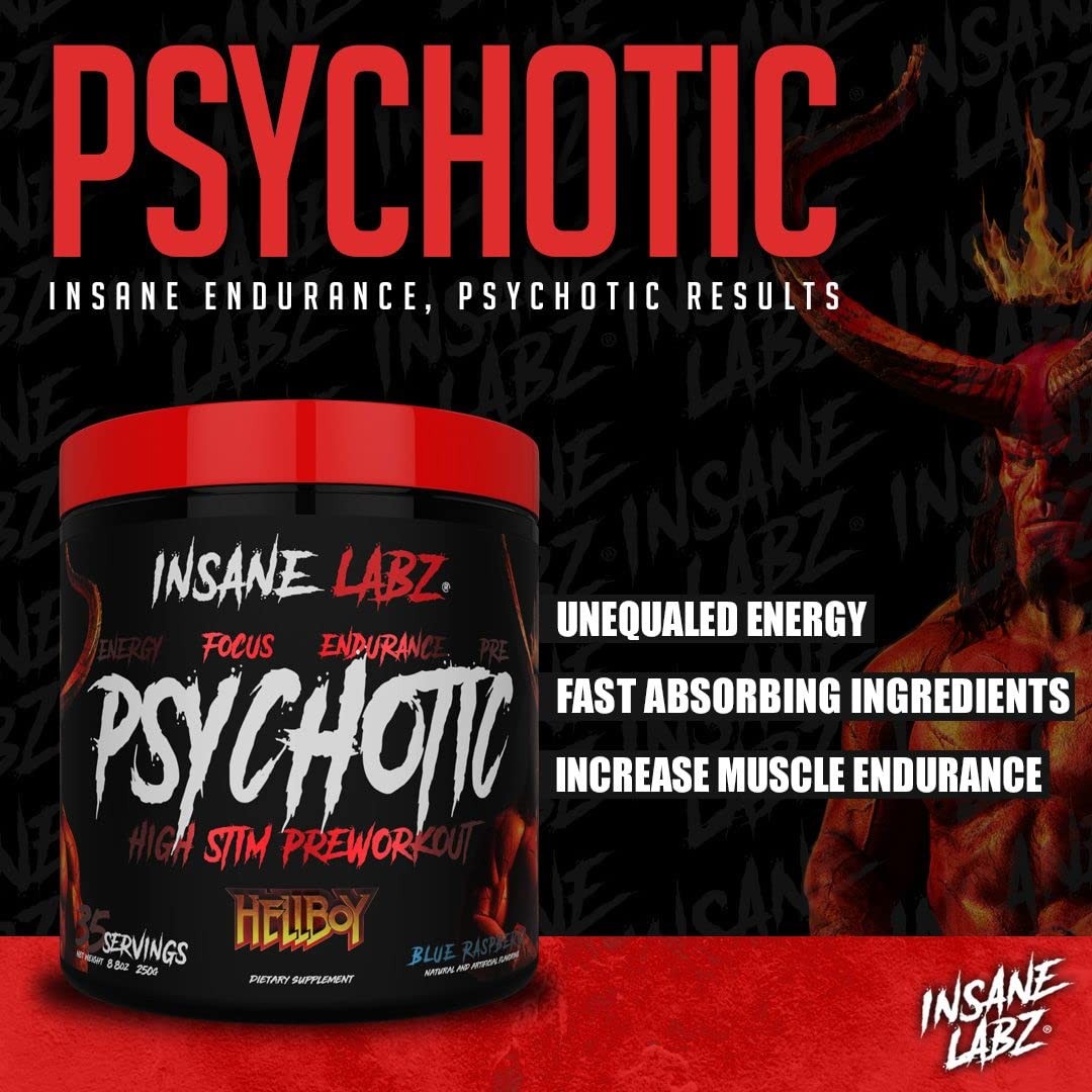 Insane Labz Hellboy Pre Workout Supplement 35 Servings Energy Focus Endurance