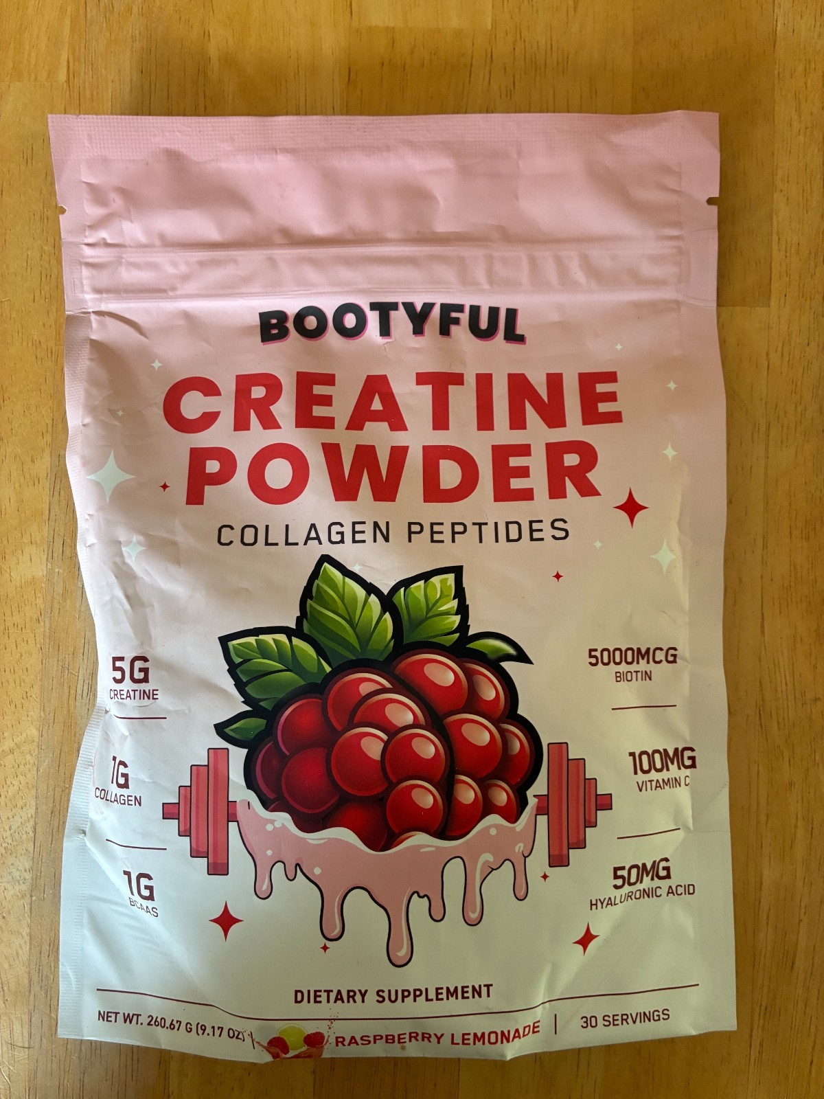 Bootyful Creatine for Women | Booty Builder | Raspberry Lemonade | 30 Servings
