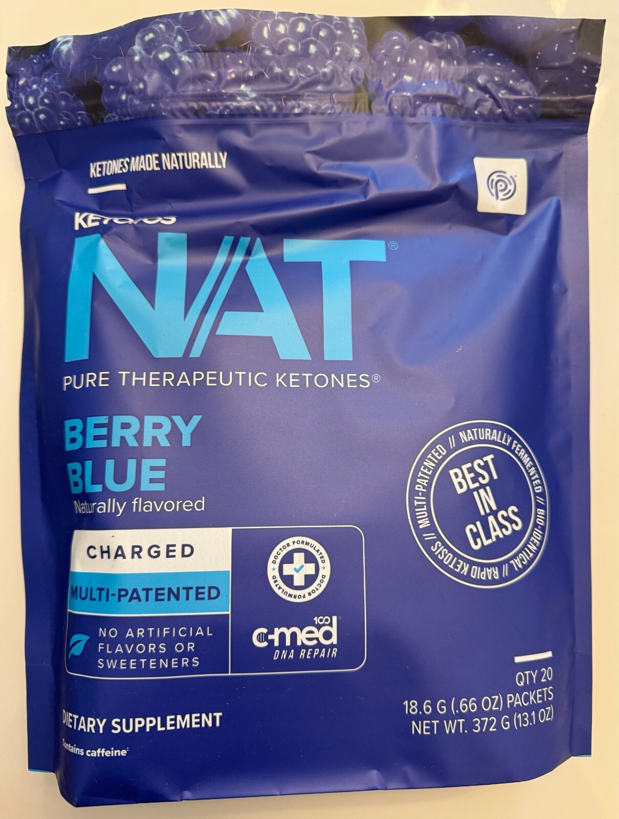 Prüvit Ketones NAT 20 SALE! Packets Charged BERRY BLUE / FREE SHIPP Exp 02/2026