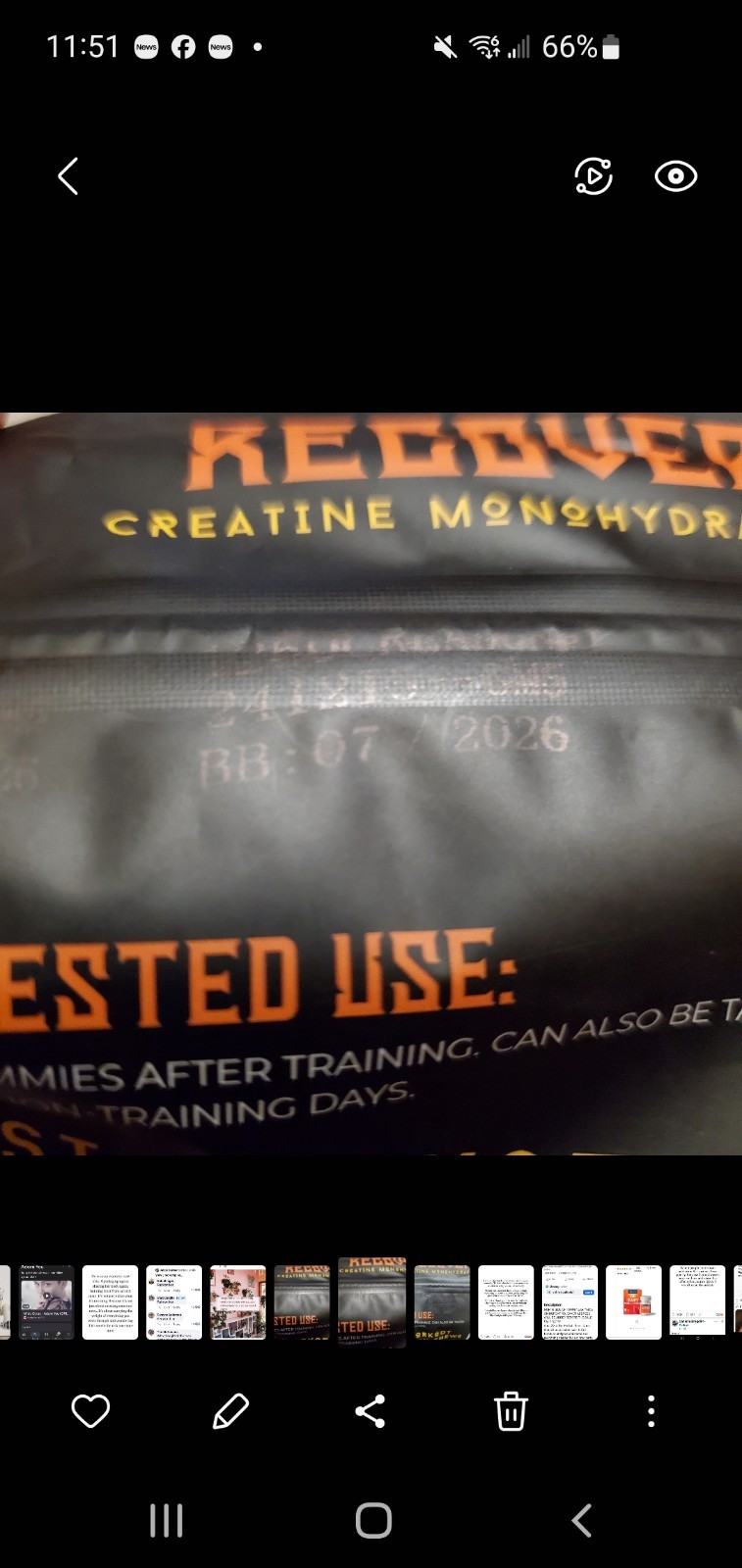 Afterburn Post Workout Recovery Chews Creatine BCAA Monohydrate Dragon Fruit