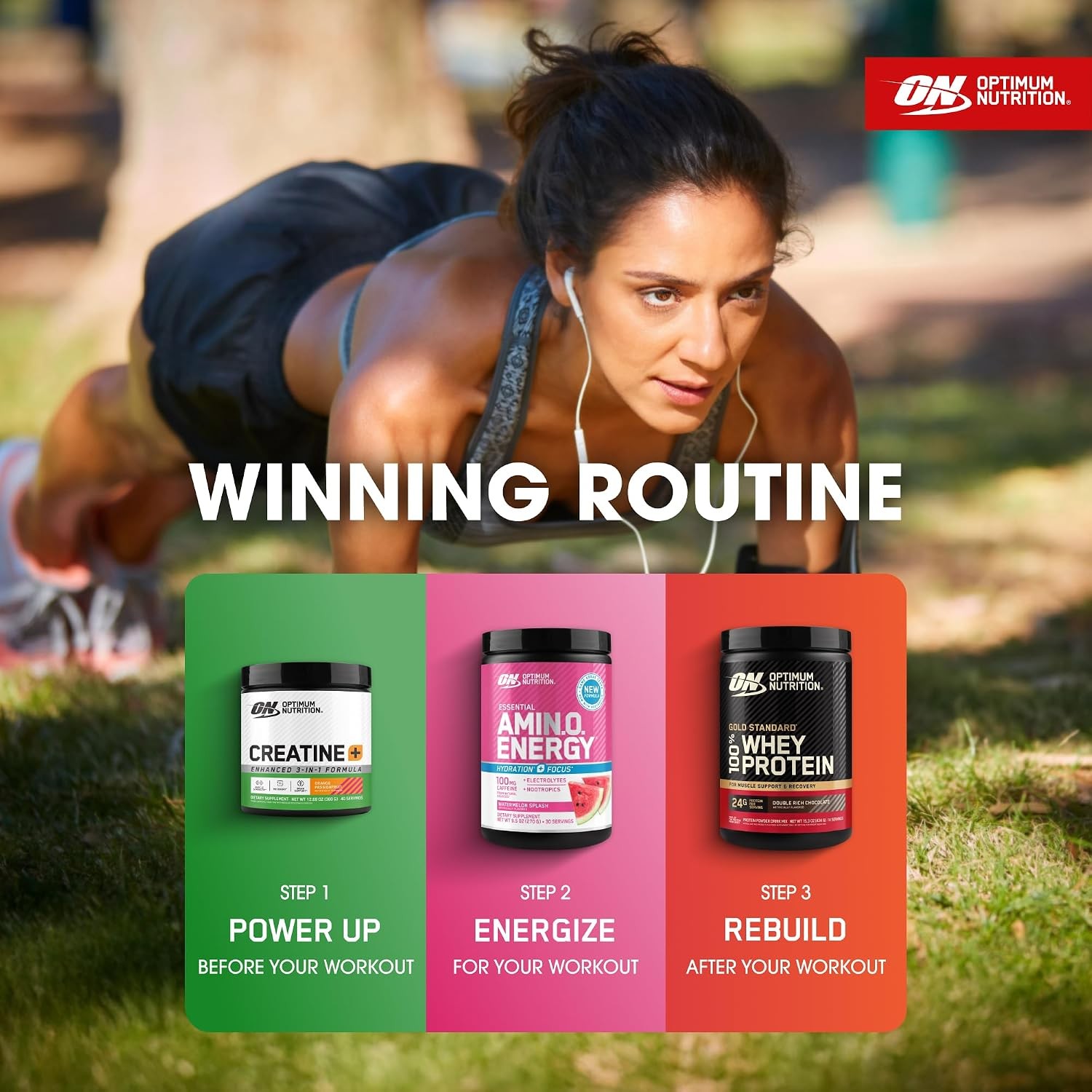 Optimum Nutrition Creatine Monohydrate Plus Powder, Orange Passionfruit Flavored