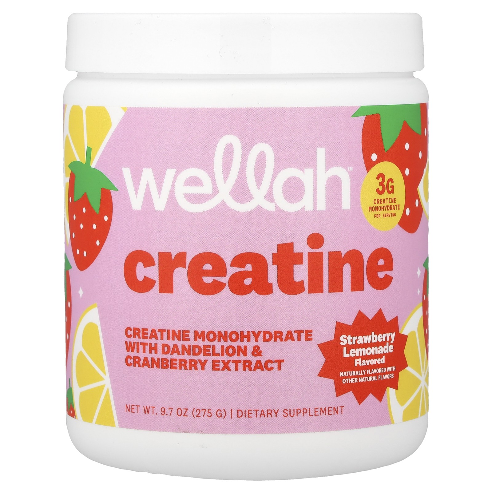 Creatine, Strawberry Lemonade, 9.7 oz (275 g)