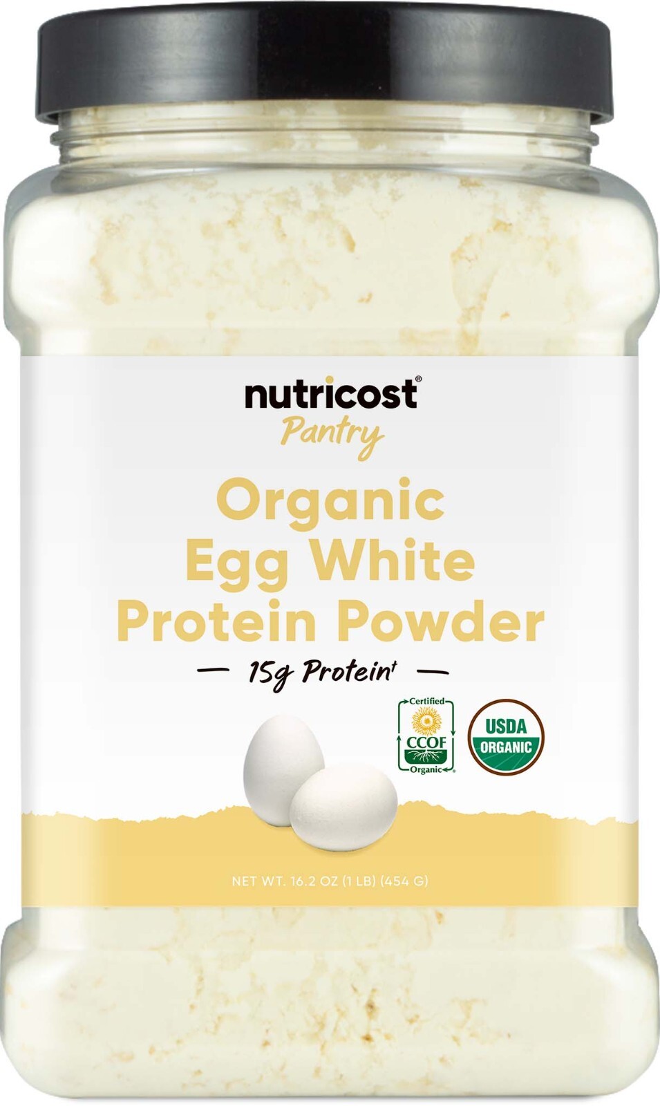 Nutricost Pantry Organic Egg White Protein Powder (1LB) – GMO-Free, Gluten-Free